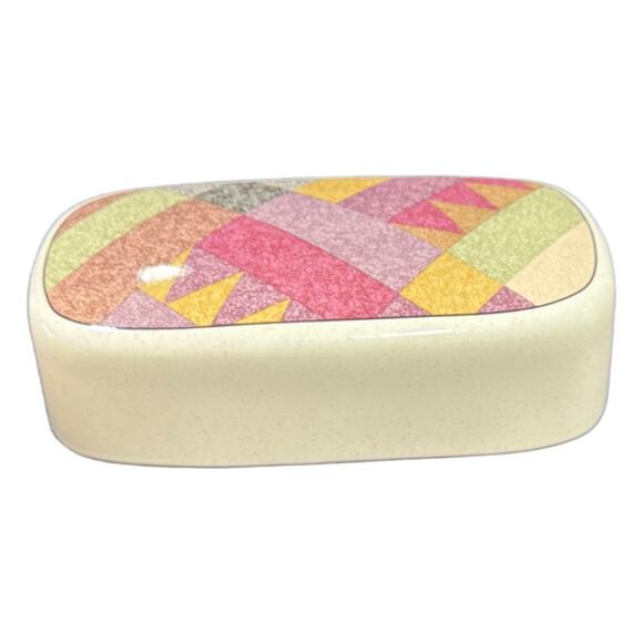 Studio Nova Y2216 Butter Dish Set Colorful Palm Desert by Nancy Green - Picture 10 of 10